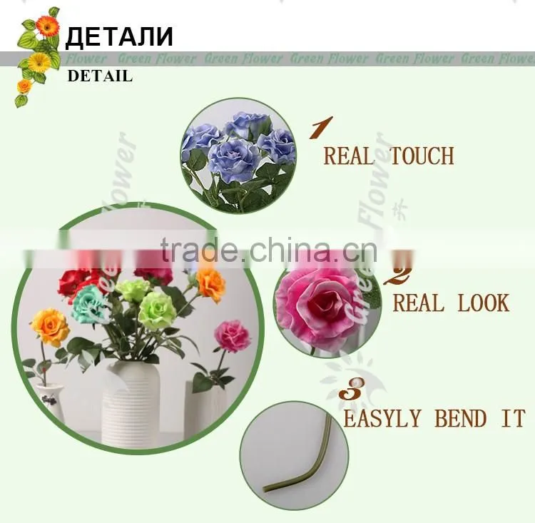 Greenflower 2016 Wholesale handscrafts Real Touch Latex PU China Artificial Flowers Rose for wedding decoration occation