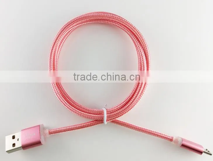 super flexible micro usb cable with nylon braided insulated material