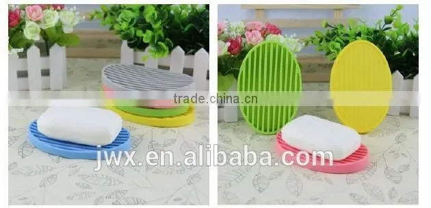 Hot sale anti-slip folding soap dish silicone