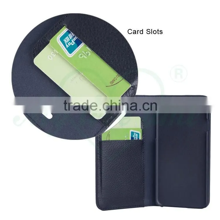 Book Style PU Leather 2 Card Slots Cell Phone Case for iPhone 6S