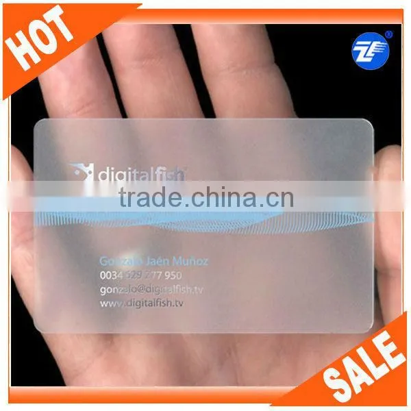 High quality CR80 CMYK Printing pvc transparent business card