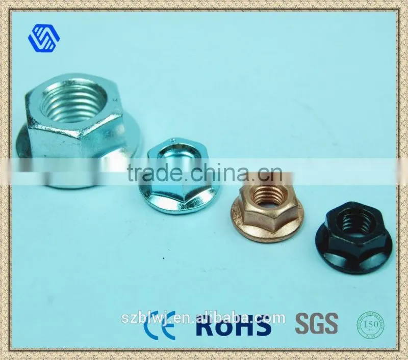 Hot Selling Factory Price Carbon Steel Hex Serrated Flange Nuts Shenzhen