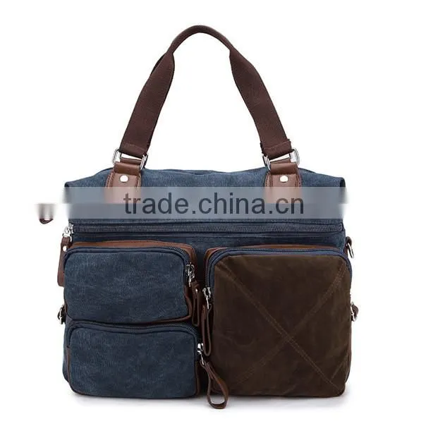 Factory price square pattern men outdoor sport luggage travel tote bag