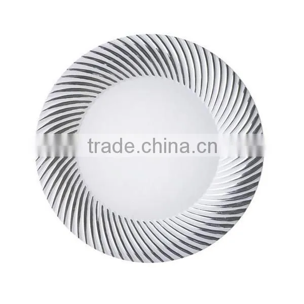 Ivory with Gold Trimmed 9'' Round Disposable Plate