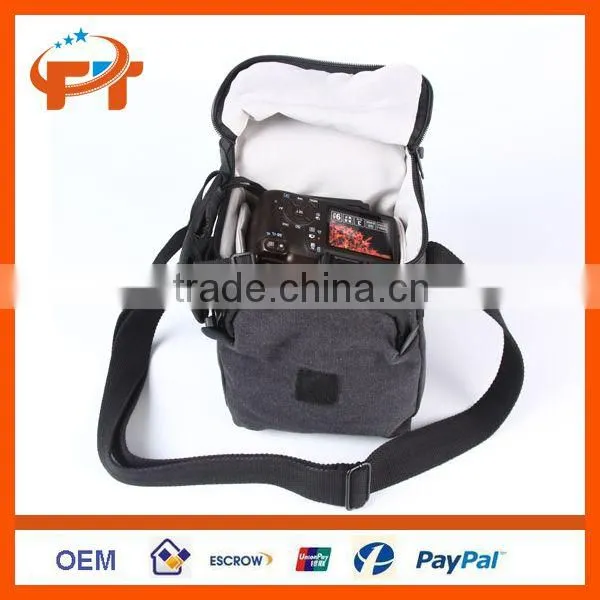 New Canvas Camera Waterproof Digital Bag for Canon Nikon SLR - Sooty Black