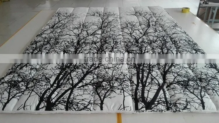 Best products printed microfiber quilt, Lamb Fleece Quilt from china online shopping