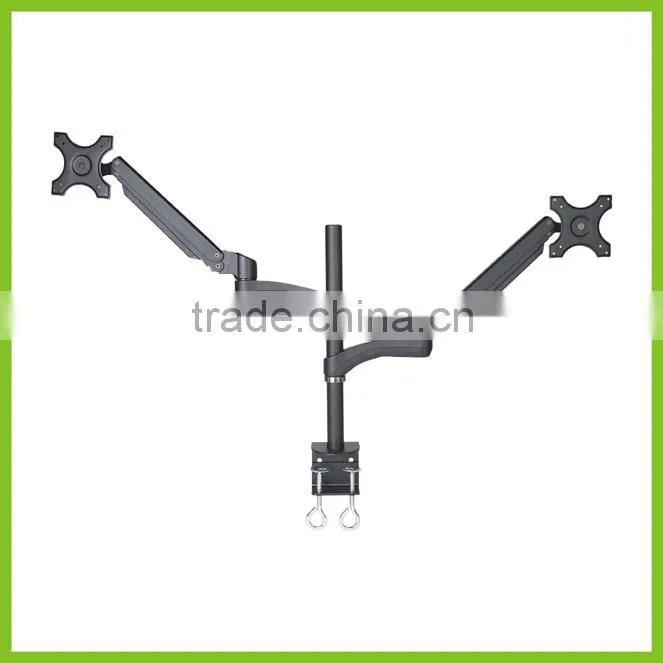 GS352D-V Gas Spring Dual Monitor Arm VESA100x100 Articulating Table Mount