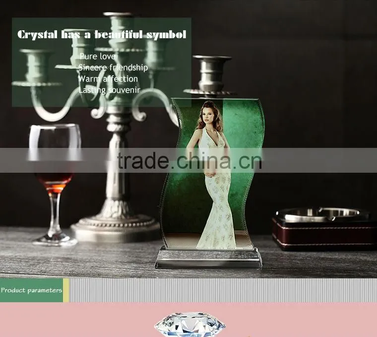 sublimation funny crystal picture digital photo frame photo wedding gift