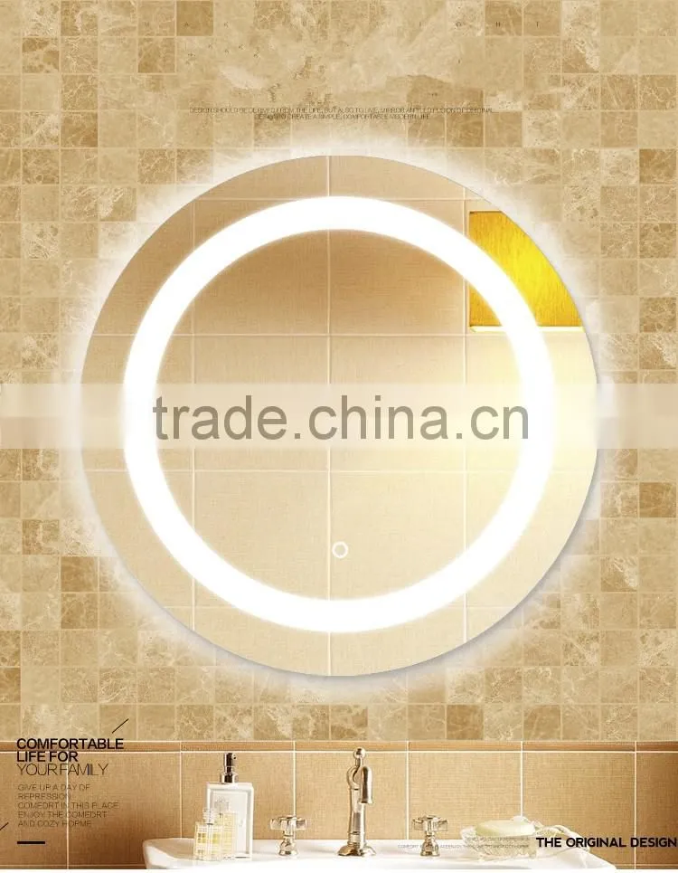 With the light mirror/Defend bath cosmetic mirror bathroom LED lights/ hanging hangs anti-fog mirror wall lamp