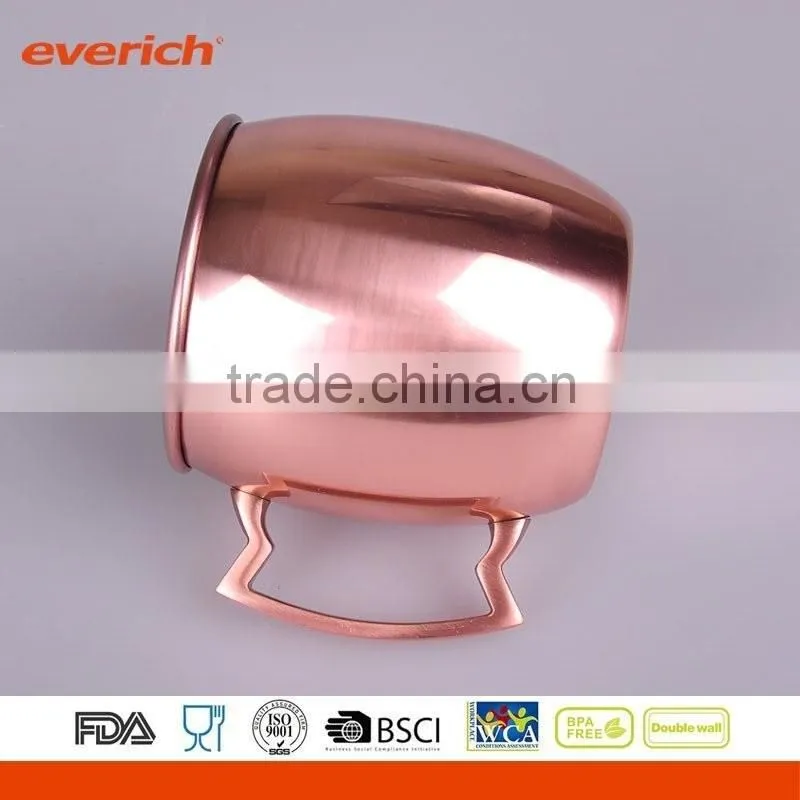 Everich Spray Painted Stainless Steel Copper Moscow Mule Mug with Creative Design