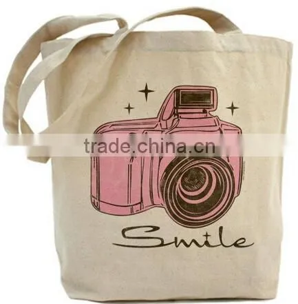 Camera Pattern Canvas Travel Shopping Tote Bag