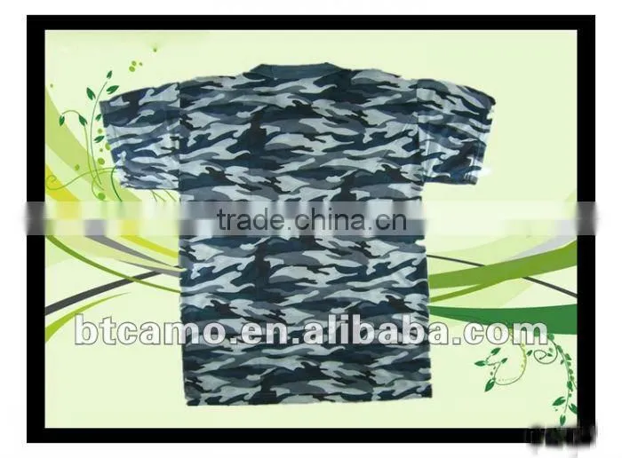 100% cotton ocaean military camouflage t-shirt