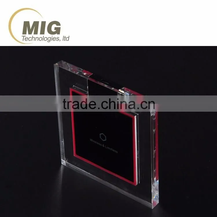 2016 NEW square transparent wireless charger DC5V for sony xperia z4 charger for sony z4