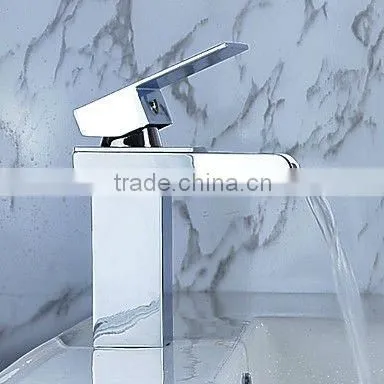 single handle bathroom waterfall faucet