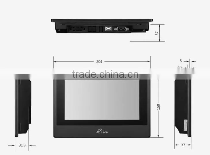 ET070 800*480 7 inch cheap china hmi touch screen for eview kinco