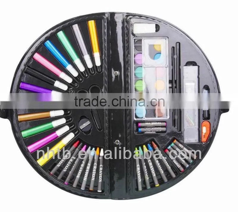 drawing color set for kids 50PCS with half moon shape