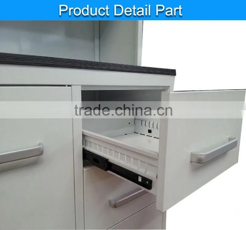 Dubai Hot-sellling glass door display cabinet glazed stainless steel cabinet in kitchen