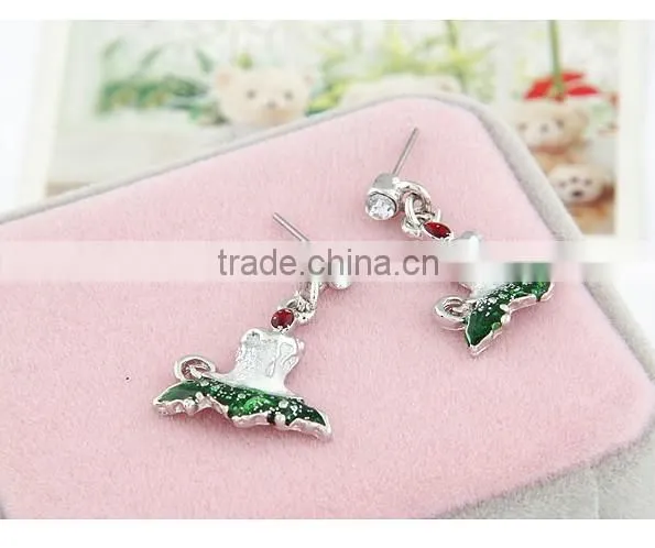 Christmas ornaments dress wholesale earring gold metal alloy 2013 new
