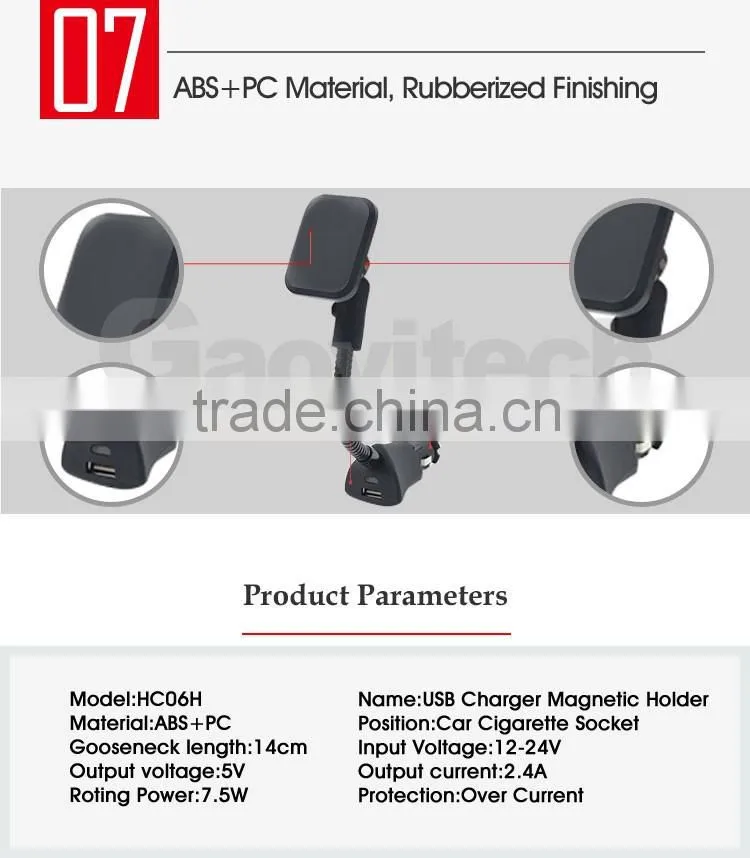 2016 New smart IC with QC3.0 car charger holder car smartphone accessories