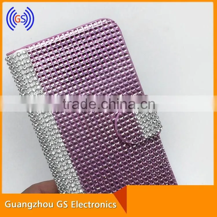 Customized Flip Bling Bling Crystal Rhinestone Cell Phone Cases For LG K4 K7 K10