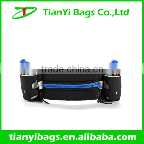 Waterproof running waist bag with water bottle,spandex running belt,elastic running bag