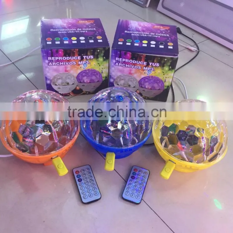 2016 hot LED light up big crystal magic balloon light with MP3 remote control