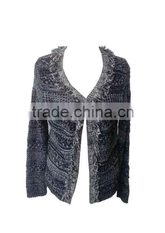 small quantity wholesales long sleeve high quality cashmere sweater for lady
