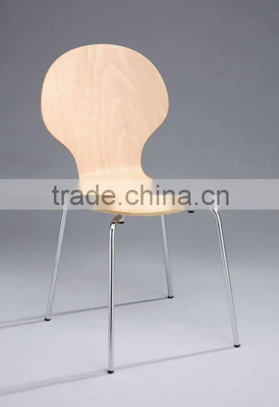 Walnut Veneer Stackable Bentwood Chair