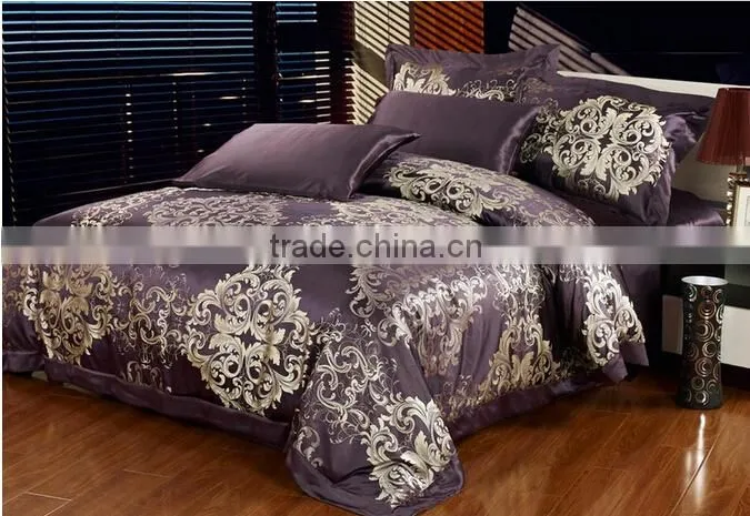 100% silk luxury jacquard bedding set
