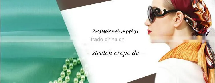 high quality 108cm chinese 100% natural silk fabric /100% stretch crepe de chine