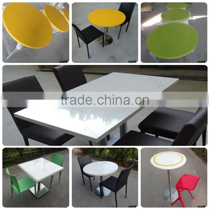 Round fast food restaurant equipment , restaurant tables