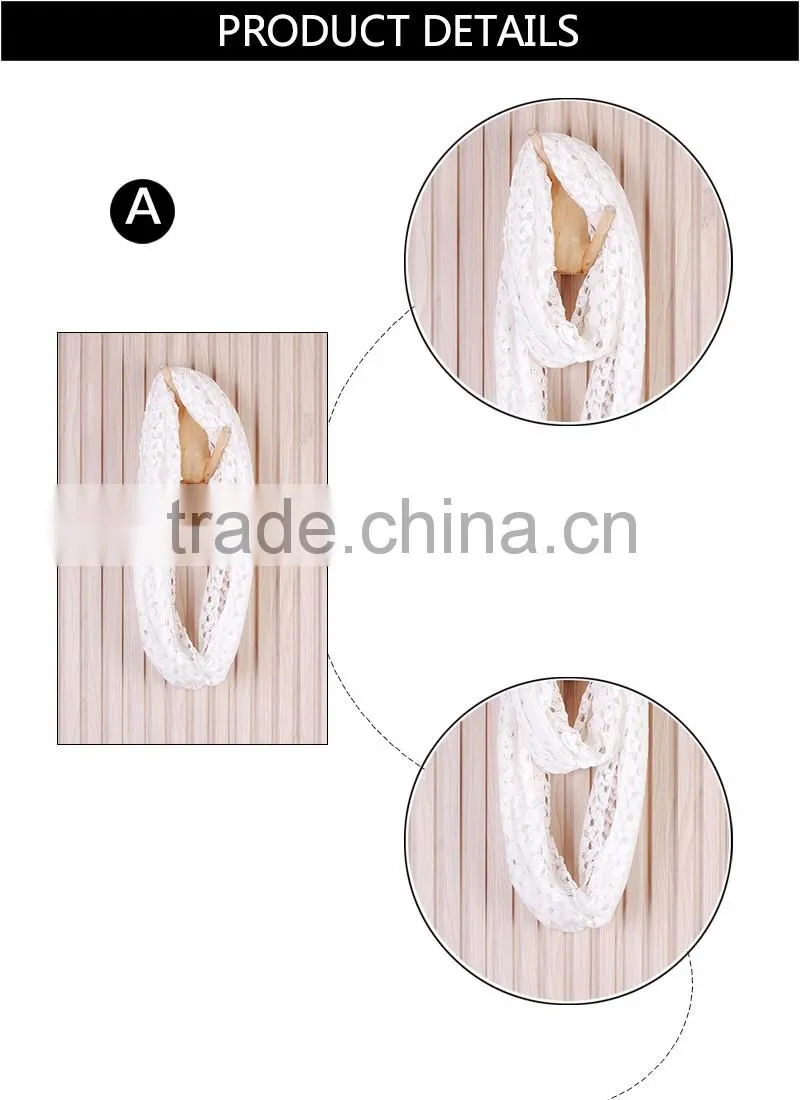 Hollow printed dubai muslim pure color scarf