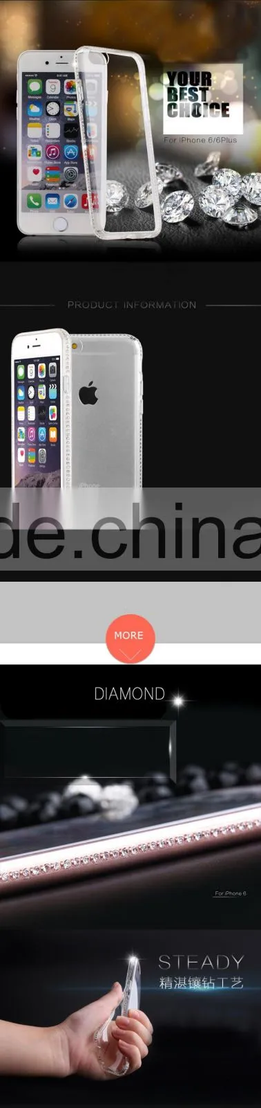 Clear PC and TPU mobile Phone case for iphone 6 and 6s