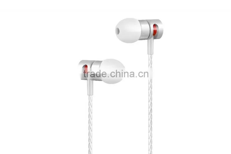 Mp3 player new products 2016 sport headphone earphone fashion wired super bass metal mobilephone earphone