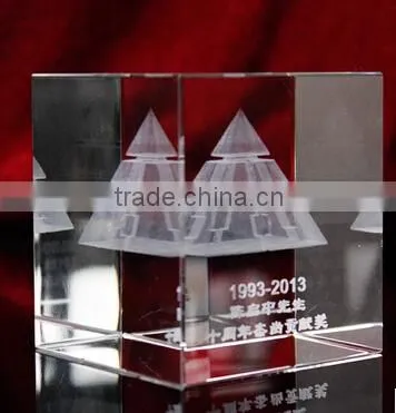 Promotional gifts crystal gifts 3d laser crystal cube