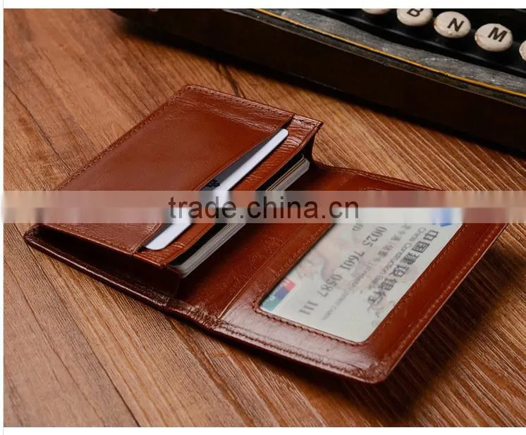 2015 Cheap promotional card holder soft leather business card holder