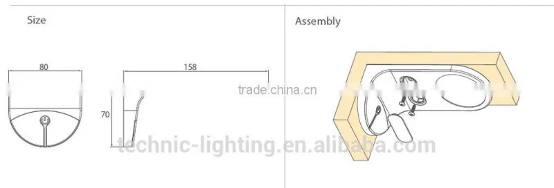led furniture light with touch switch
