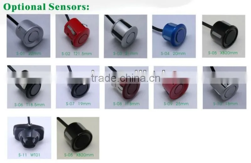 Buzzer and human voice LED Gold color parking sensor