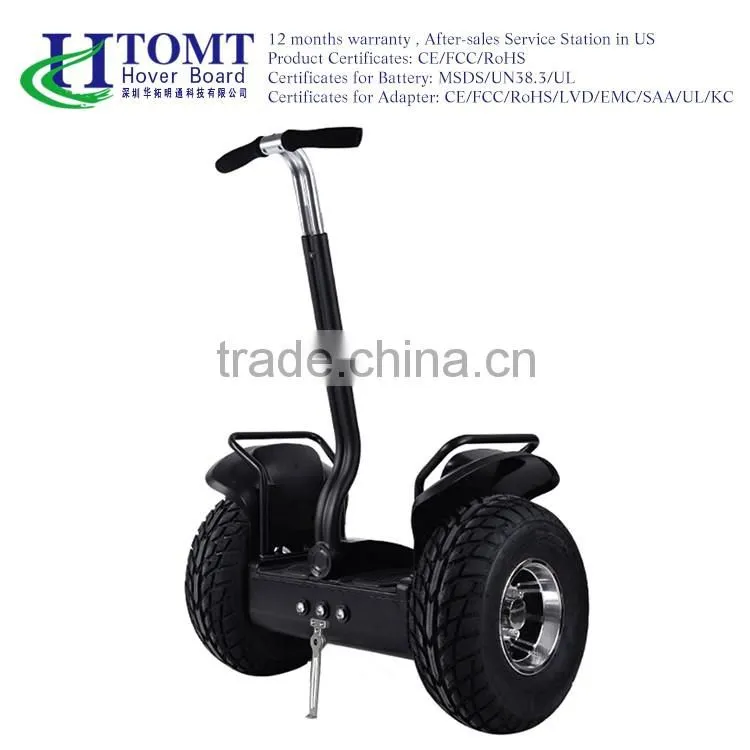 2016 Htomt 19 inch tyre two wheel electric scooter for golf course and beach