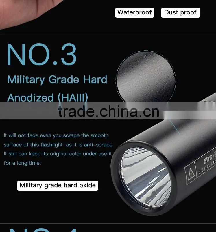 Exclusive Design Portable torch lights CREE5 493LM Waterproof LED Flashlight with 6 Modes