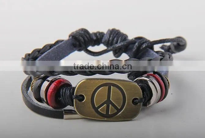 hot sale leather new product multi layer bracelet