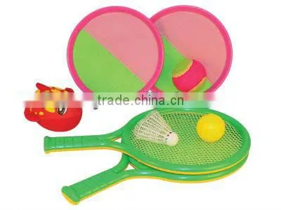 Plastic outdoor toy beach racket with pvc bag