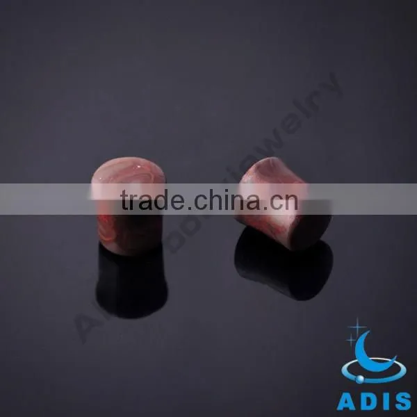 New type fashion body jewelry wholesale o-ring single flare stone plugs
