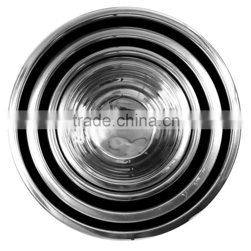 Salad bowl,Stainless steel mixing bowls with handle & spout