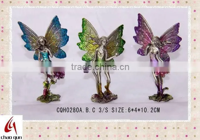 2012 metal wings fairy sculpture