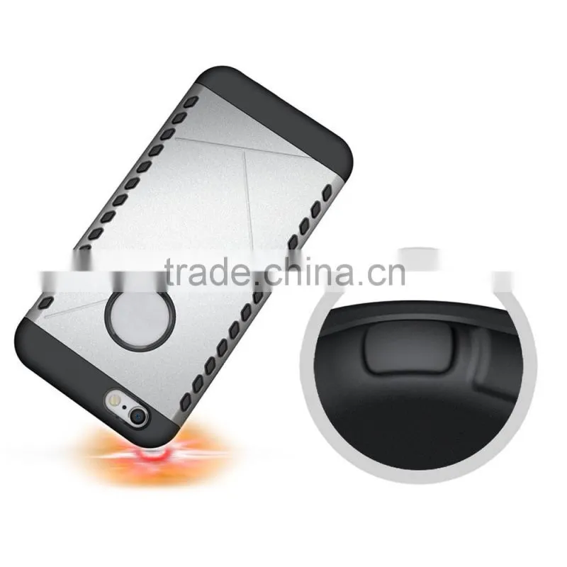 Hot 2 in 1 armor case for Iphone 6 4.7 premium TPU made great shock proof function