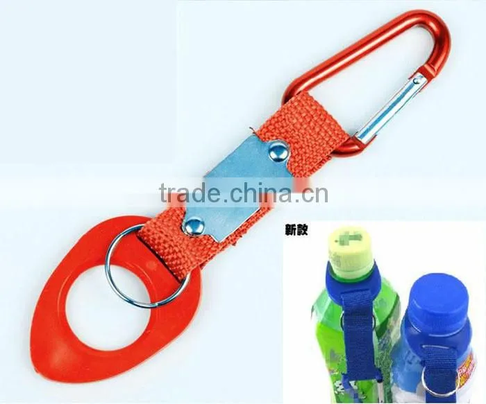 water bottle clip, mixed water bottle holder, customized laser engraved logo on metal tag