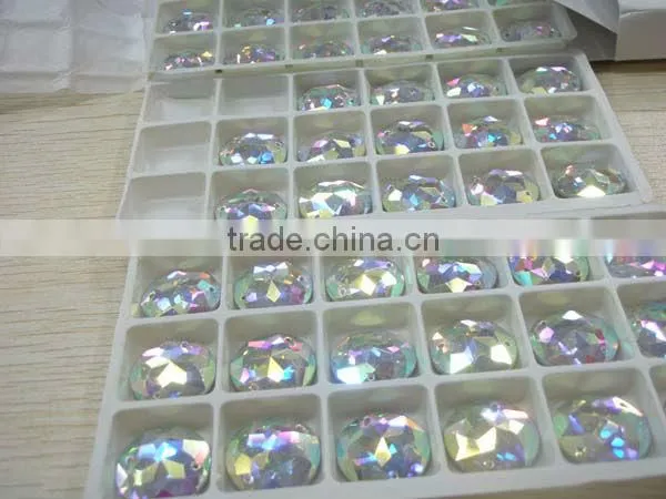 Hot seller wholesale sew-on crystal round shape green,topaz,blue zircon ,sapphire
