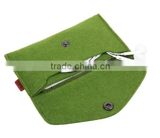 Fashionable Custom Felt Earphone Pouch