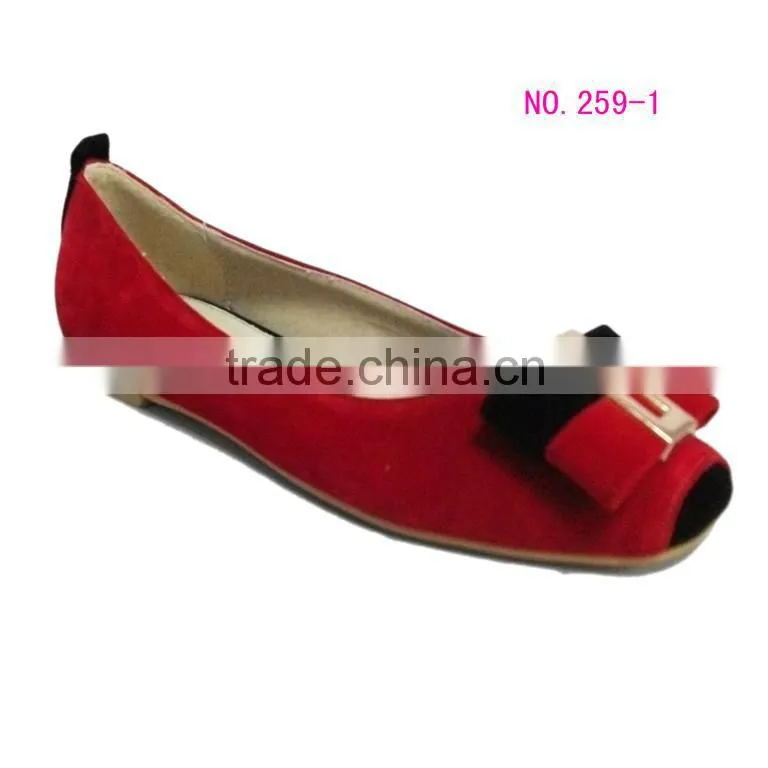fashion style lady flat shoe with flower toe